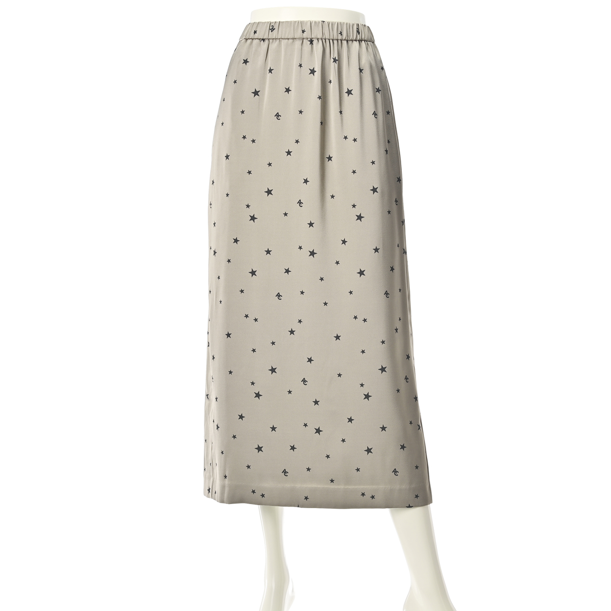 ＜QVCジャパン＞ Anne Coquine オリジナルスタープリントロングタイトスカート ＜サイズ＞ M ＜カラー＞ グレージュ