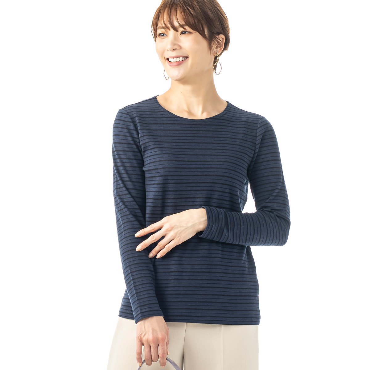 WOOL FACTORY コットンウール混 クルーネック プルオーバー - QVC.jp