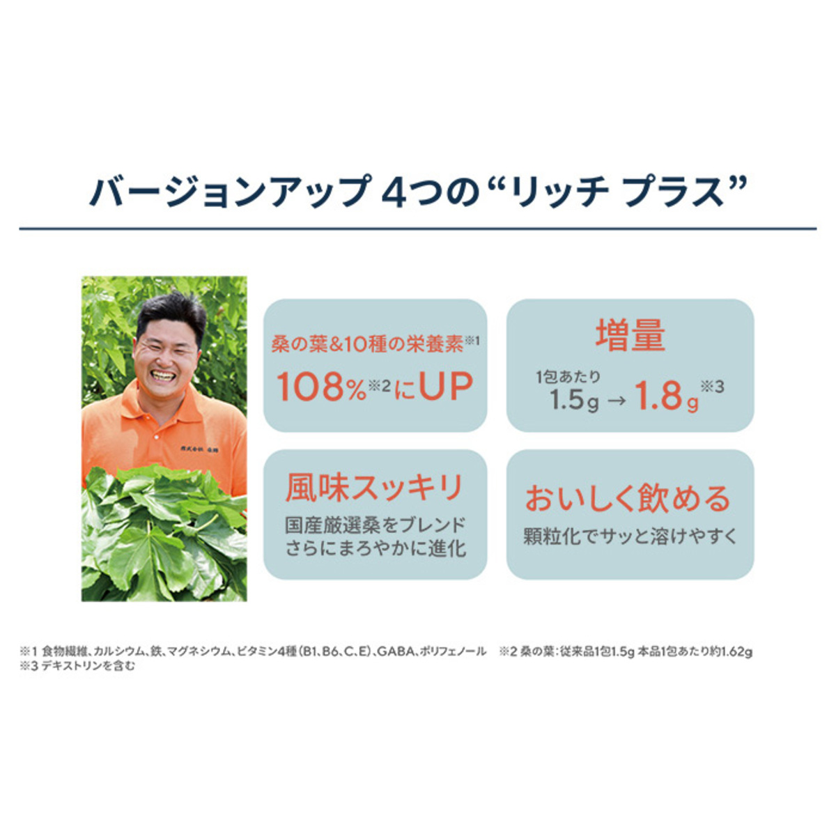 ハンさんのおいしいくわ茶リッチプラス 120包 くわのさと - QVC.jp