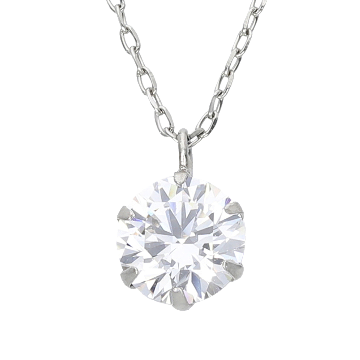 DIAMONIQUE Pt950 ソリティアペンダント 0.5ct レディース、女性向け ダイヤモニーク(Diamonique) 【ネックレス】 口コミで人気 テレビショッピング 【QVC公式通販】