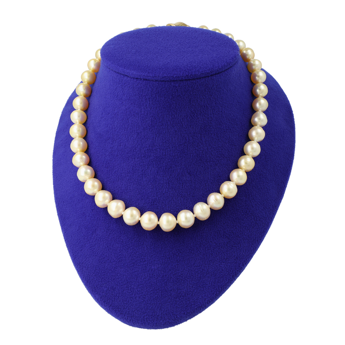 南洋ゴールデンパール ネックレス&イヤリング/ピアスセット - QVC.jp