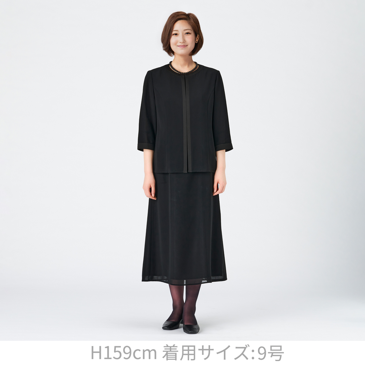 東京ソワール 絽織りウォッシャブルミモレ丈アンサンブル 東京ソワール  