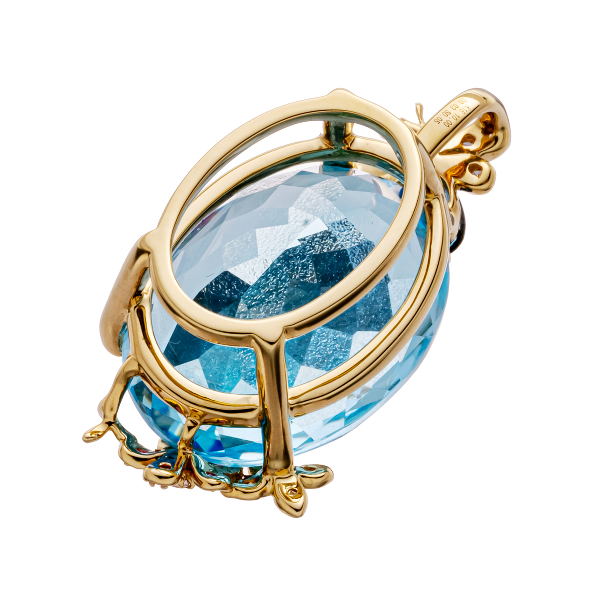 18KYG ブルートパーズ ペンダントヘッド[ベルナチュール] ジュエル  