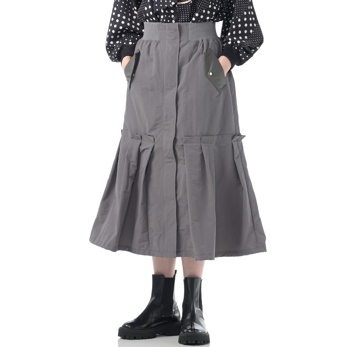 ＊サイズ…F✴︎新品未使用✴︎【HELIOPOLE】ミリタリーバルーンスカート