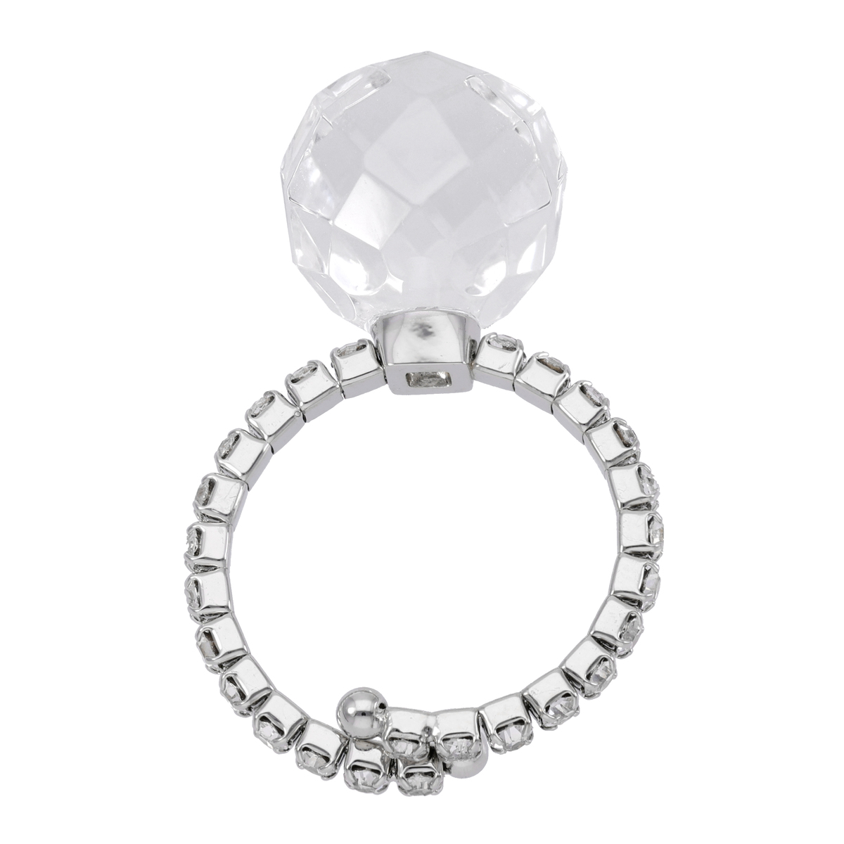 JinkaNezu 大粒水晶 キラキラコイルリング ジンカネヅ