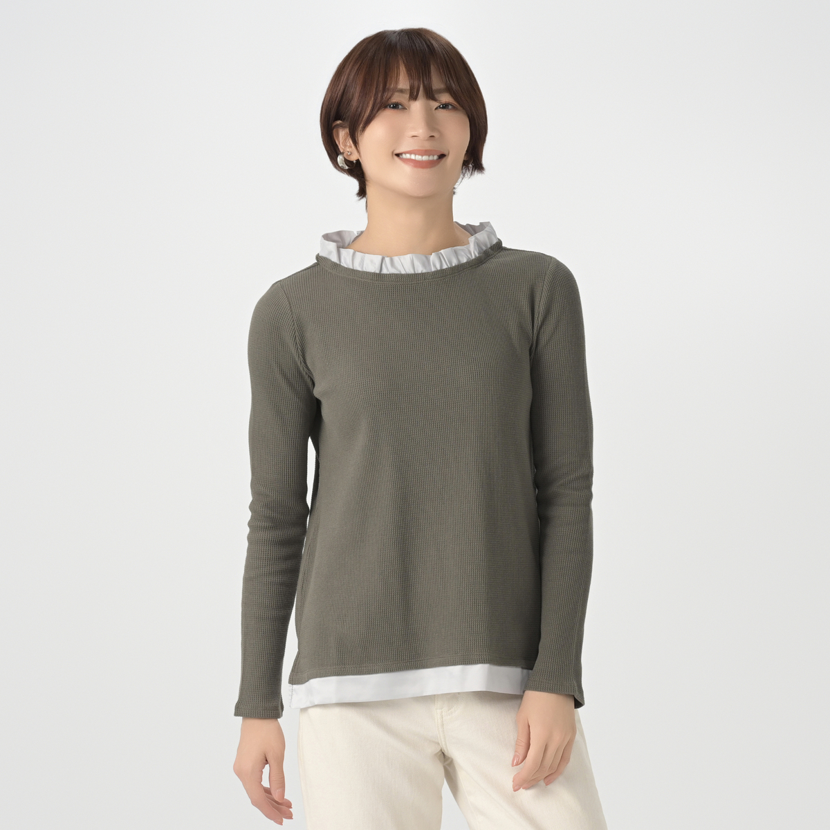 新品キッズエンジェルワッフルプルオーバー 