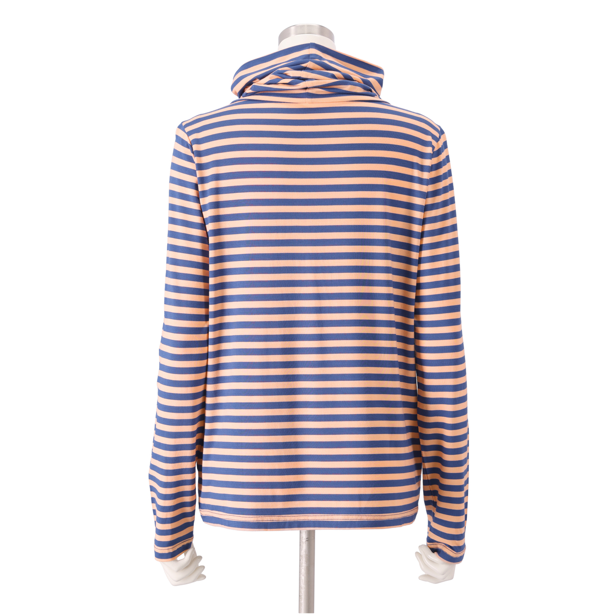 KiKKi トロトロ素材のボーダー長袖ハイネックTシャツ キッキ（KiKKi 