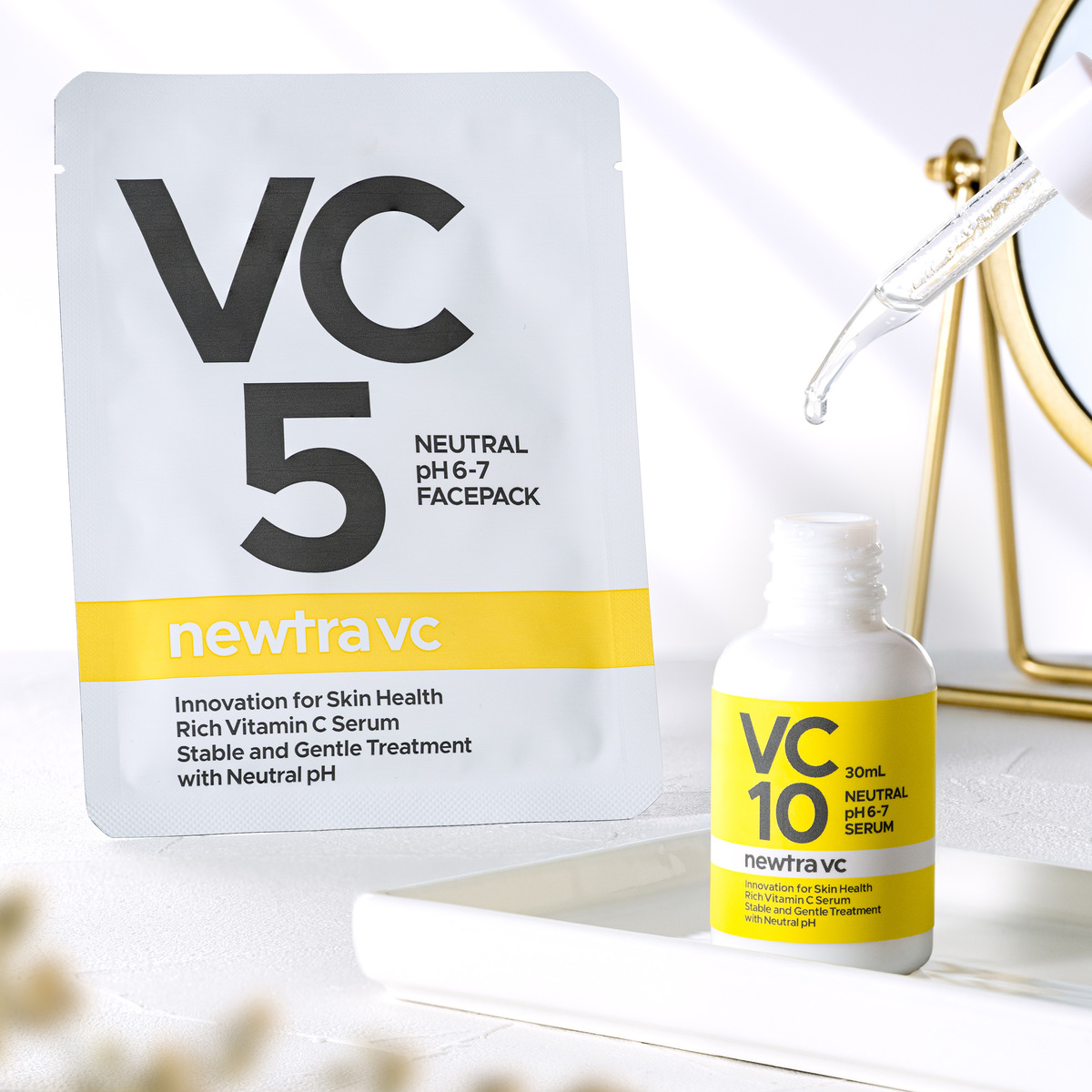 newtra vc 10フェイスマスク ニュートラVC VC10美容液 フェイスマスク2枚付 ネット限定 newtra vc