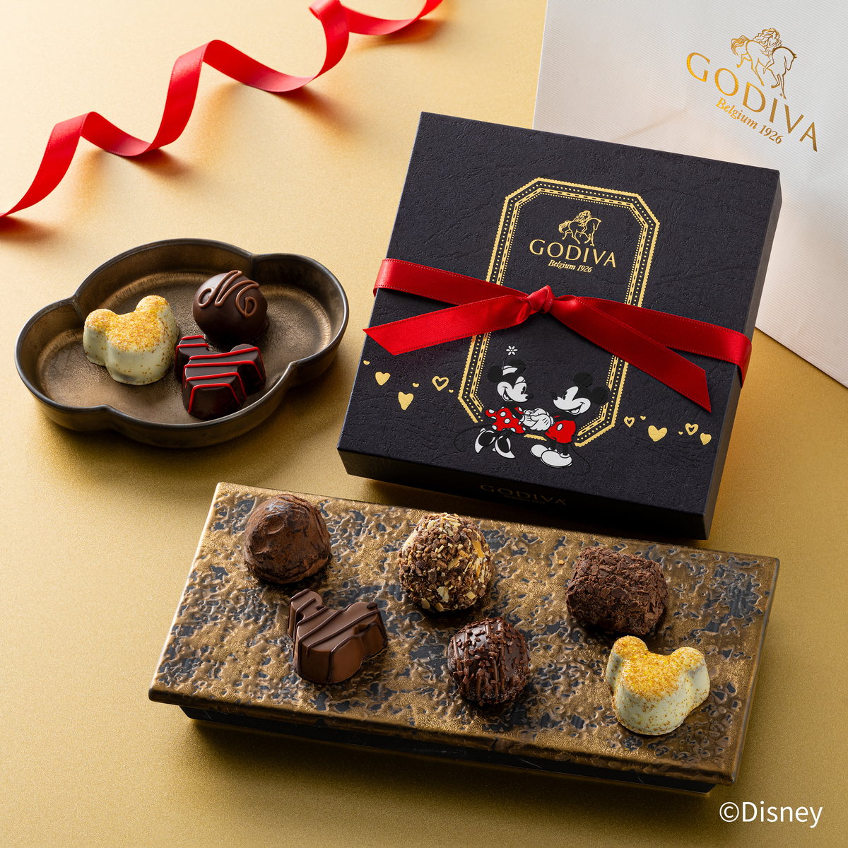 ミッキー&ミニー トリュフチョコレートコレクション 9粒入 ゴディバ（GODIVA） - QVC.jp