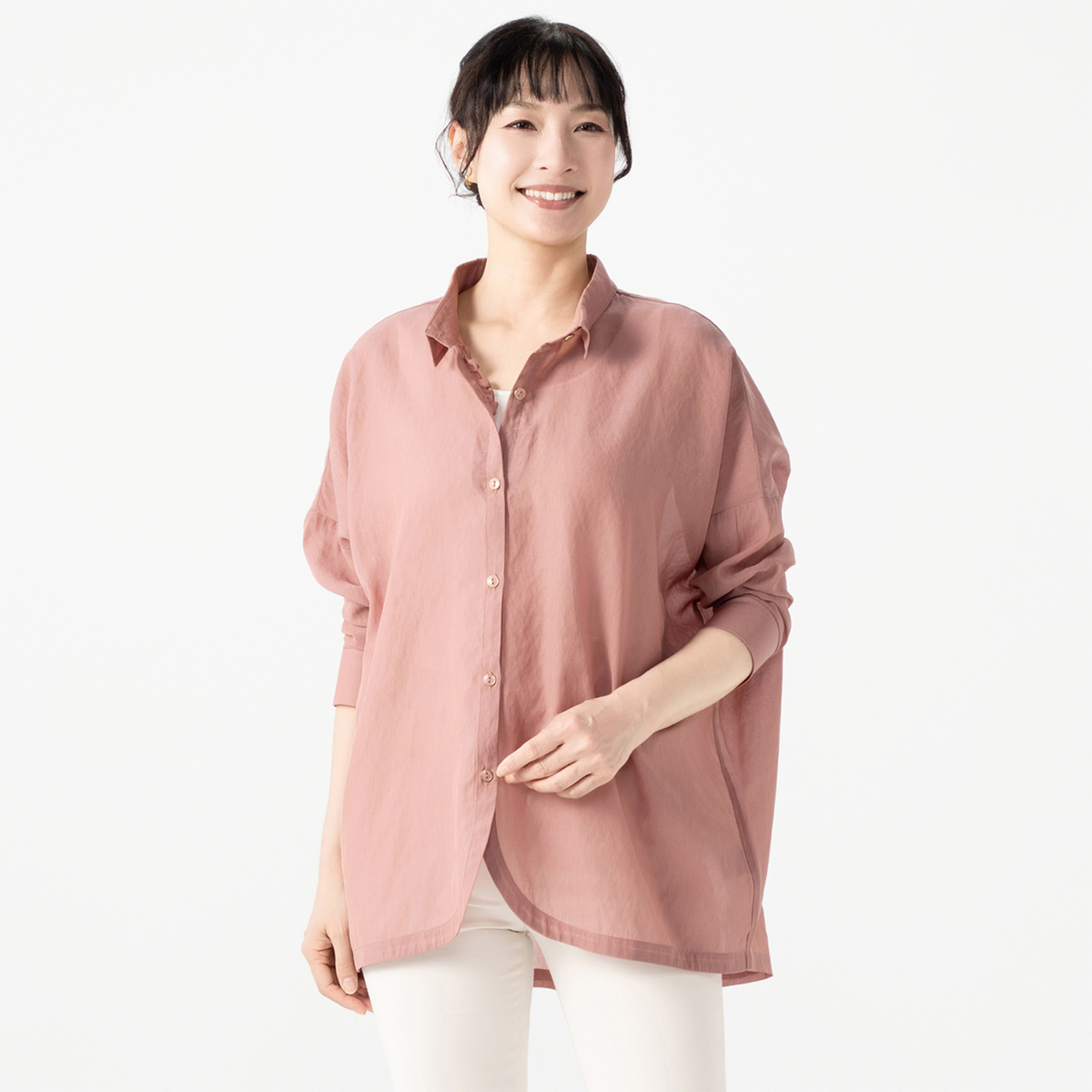 Makana na Kathy ハイドフリルシアーシャツ マカナナキャシー