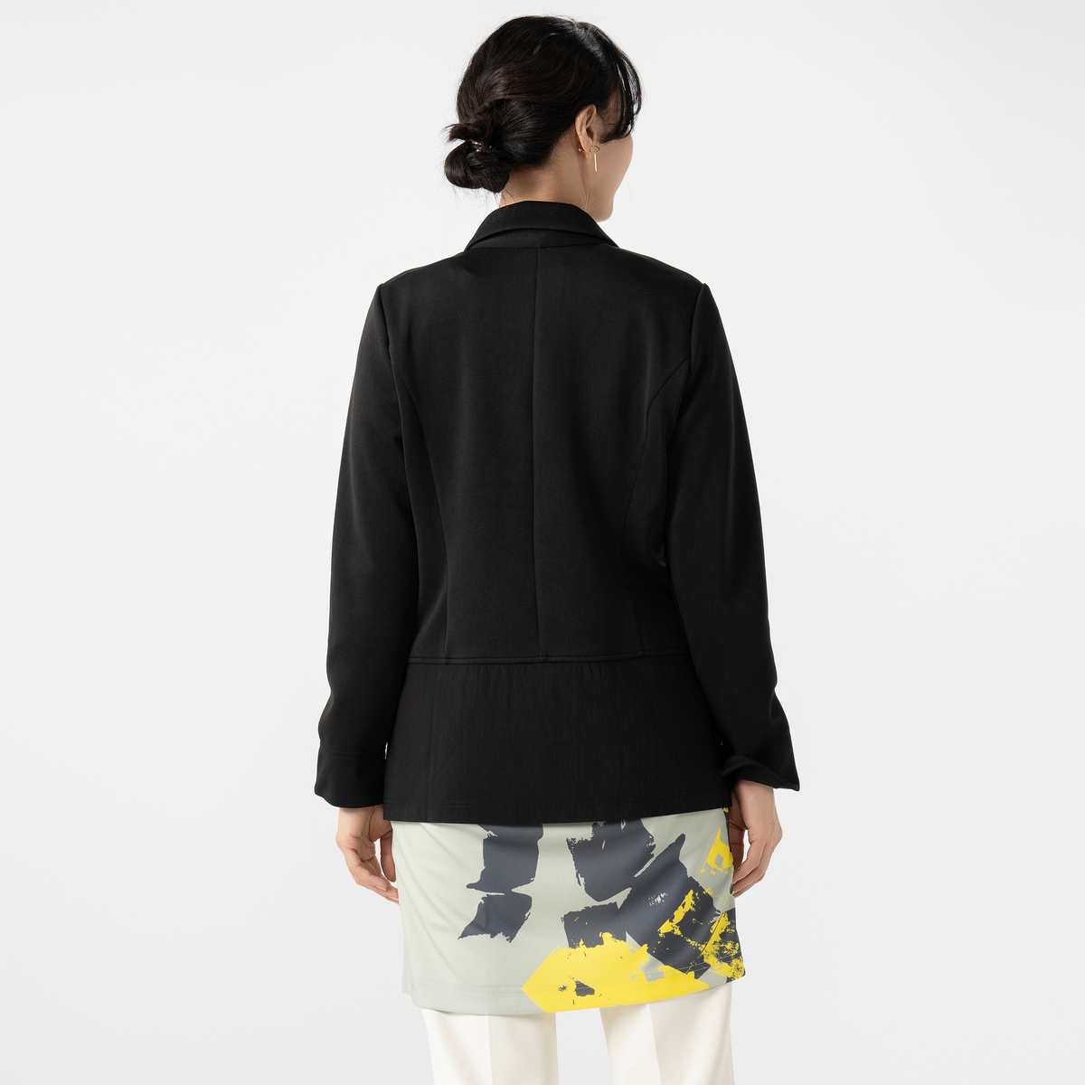 BOUTIQUE JUNKO ショールカラー異素材デザインジャケット