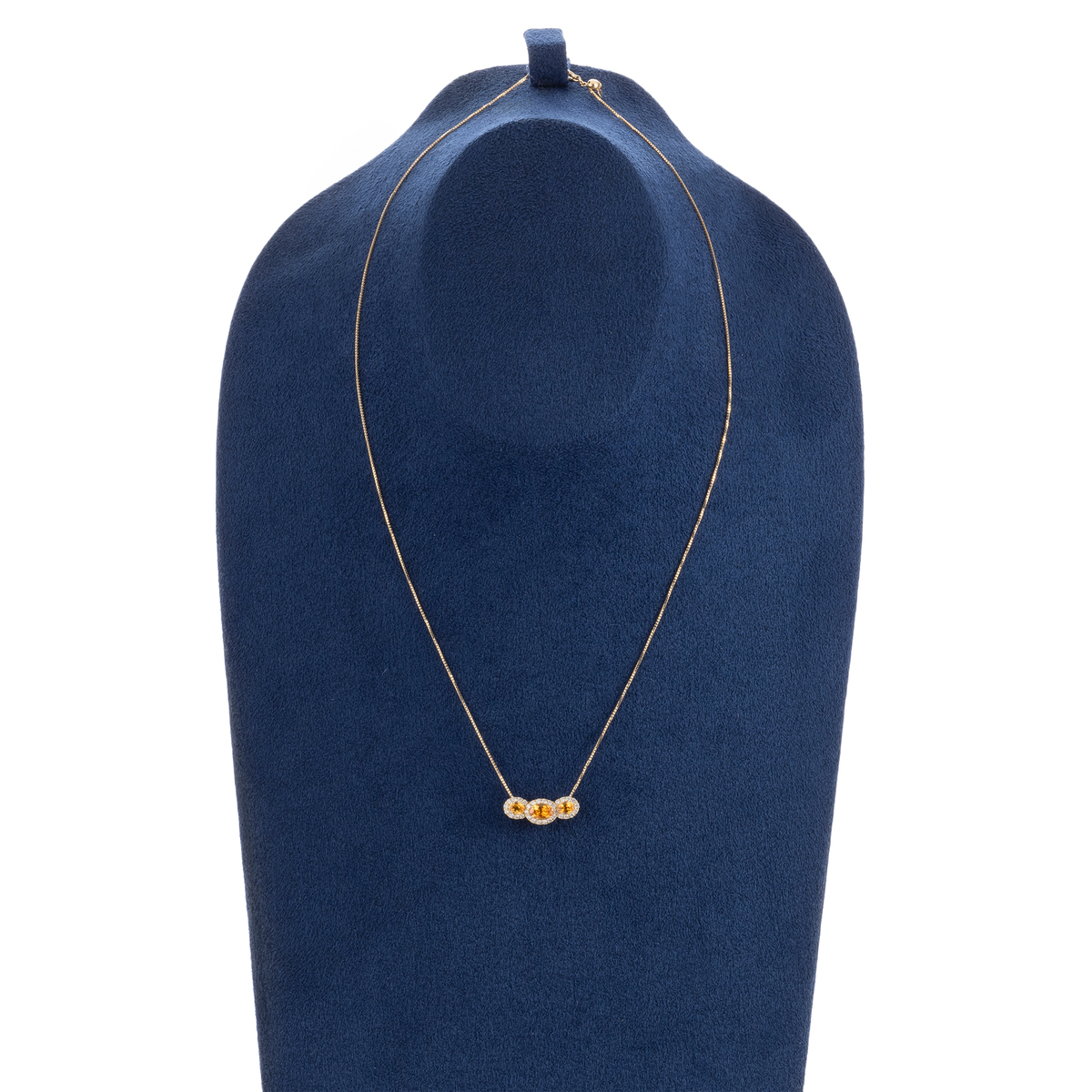 QVC 18K ツートン スモーキークォーツ & ガーネットペンダントヘッド 