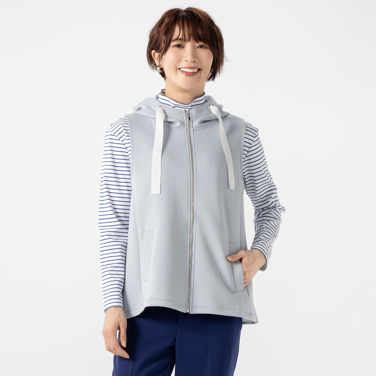 Oh My Tailor 異素材切替フーディーベスト オーマイテーラー（Oh