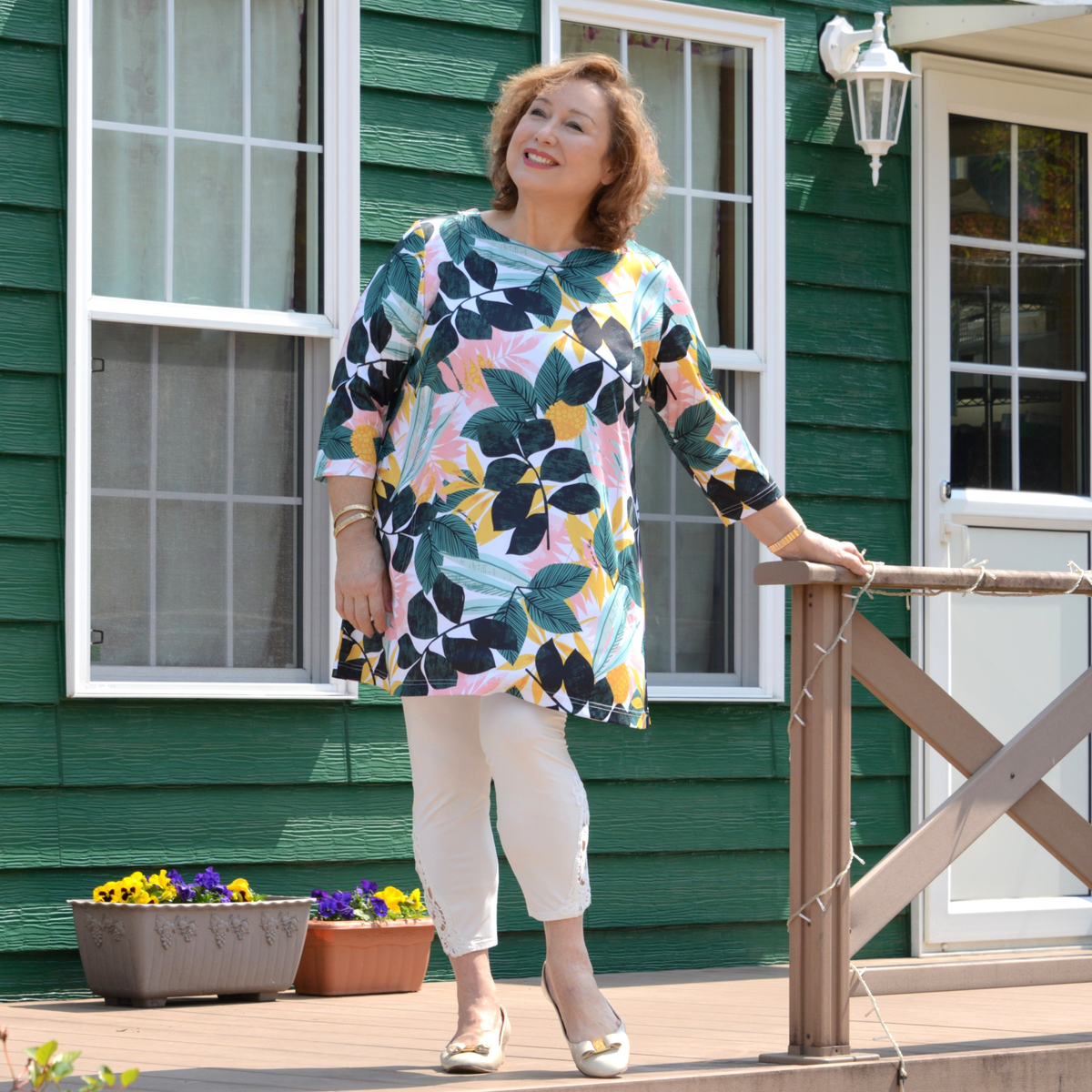 マカナナキャシー チュニック 1 Makana na Kathy ラウレアプリント