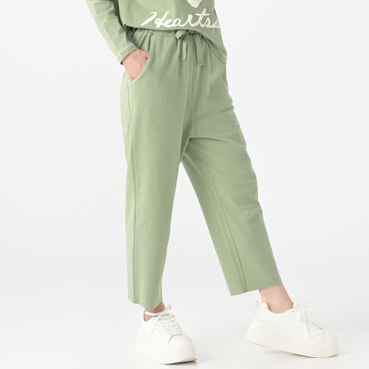 mmm⭐︎　準備中♡ KidsAngel ハーフミラノセミワイドストレートパンツ キッズ