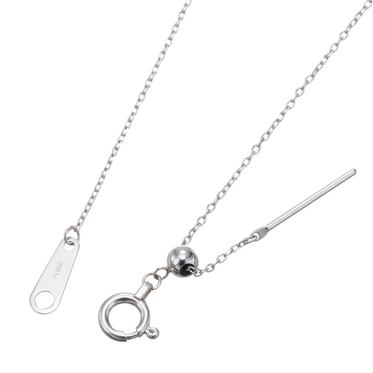 PT950 スルーピン付アズキチェーンネックレス - QVC.jp