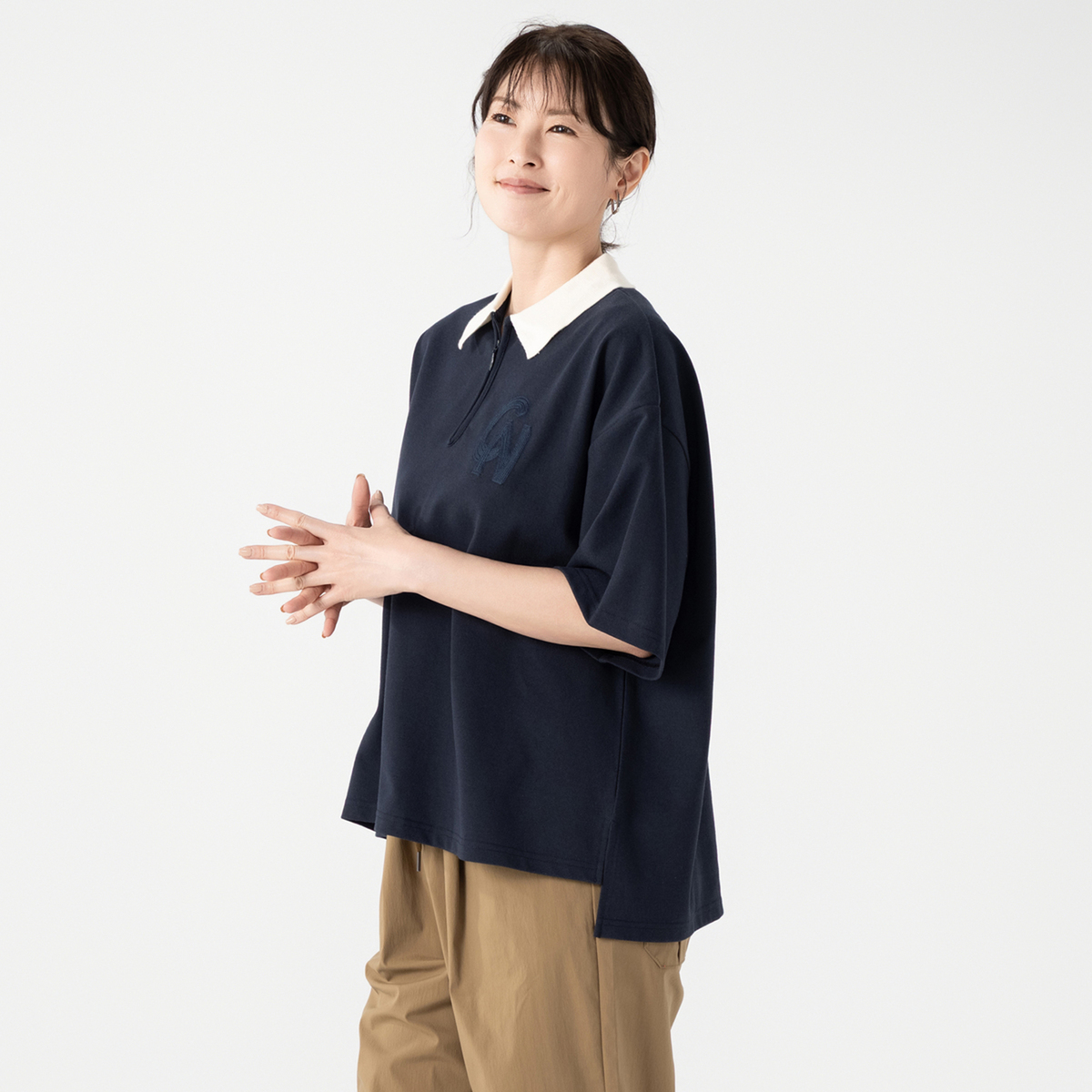 Carney ロゴ刺繍 カノコビッグポロ カーニー（Carney） - QVC.jp