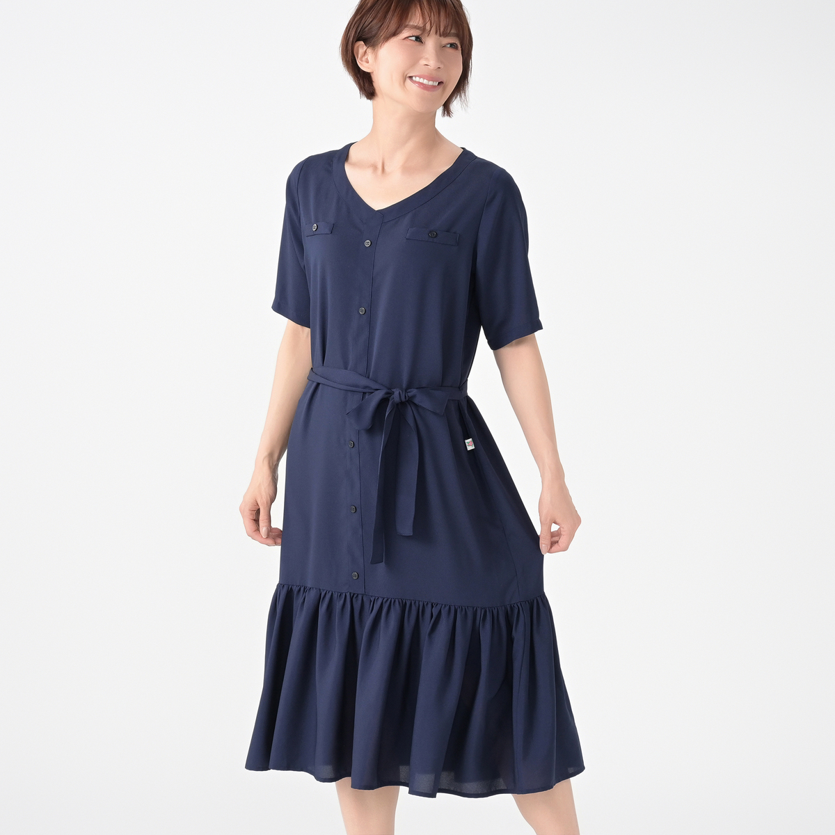 ワンピース abc512020 メッシュVロングワンピース | Drawing Numbers(ドローイング