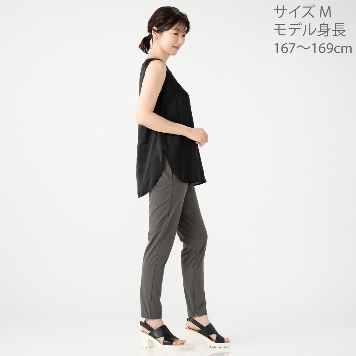 MASAGOマサゴqvc ハイストレッチサルエルパンツ☘️オフ☘️新品タグつき MASAGO ストレッチツイルバック起毛パンツ マサゴ（MASAGO