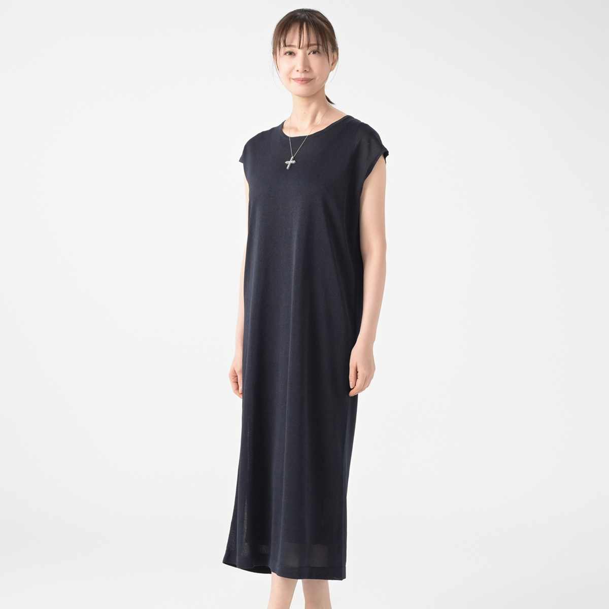 【専用】Anne Coquineアンコキーヌ マキシワンピース　チェーン Anne Coquineペーパーヤーンハイゲージニットマキシワンピース