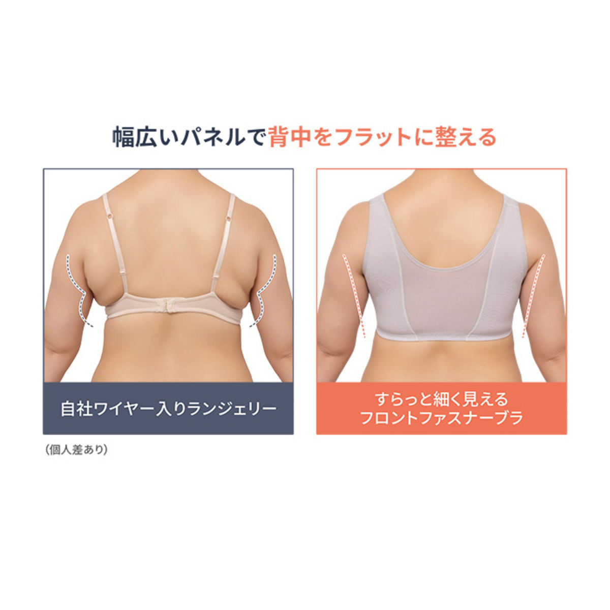 BRNYピース フロントファスナーブラ カラーが選べる2点セット