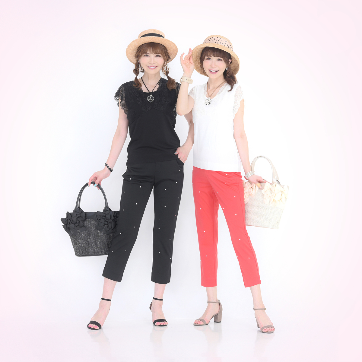 &LOVE キラキラスタイリッシュサブリナパンツ アンドラブ（&LOVE