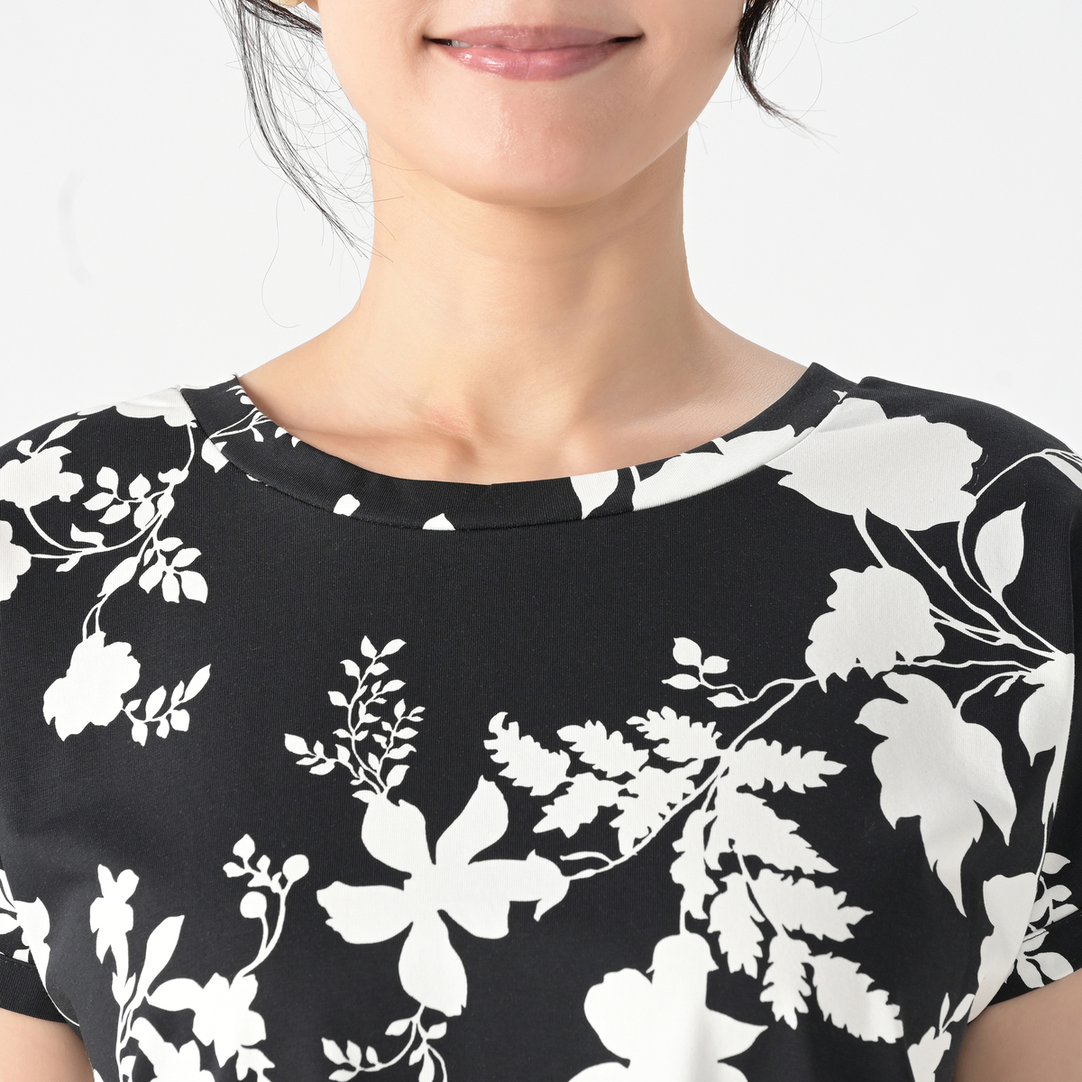 AnneCoquineアンコキーヌ　レディースカットソー　グレー系　Lサイズ Anne Coquine ロゴ刺繍Tシャツ／7161 ユニセックス 男女兼用 大人　オシャレ カジュアル アンコキーヌ AnneCoquine  藤島彩子 | アンコキーヌ