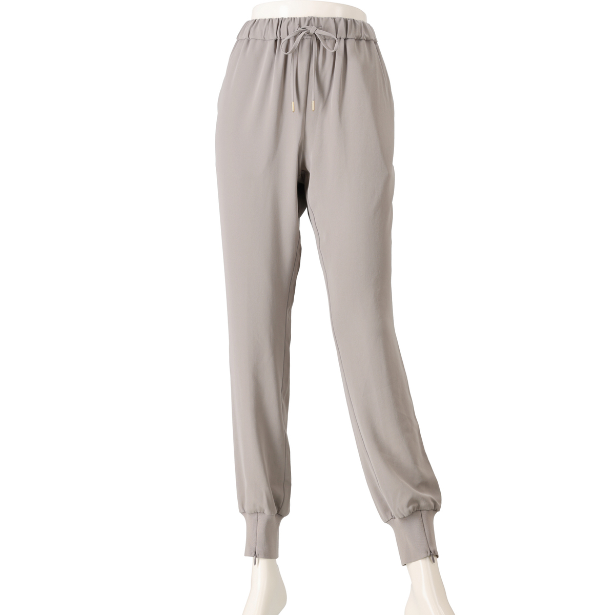 Anne Coquine バックサテンジョーゼットジョガーパンツ