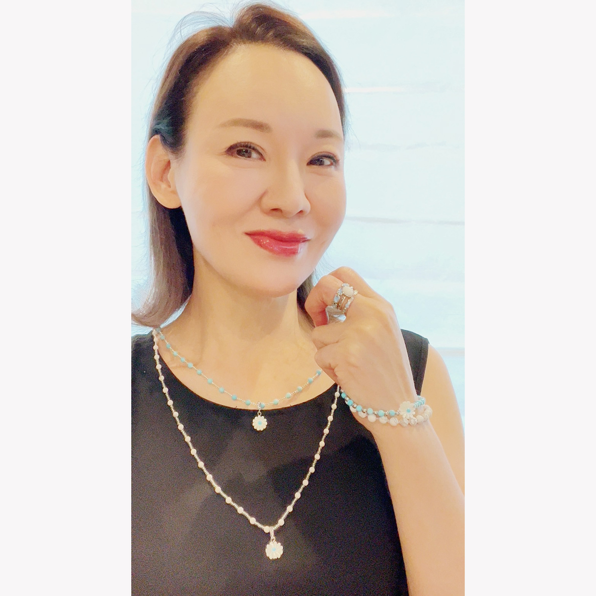 天然石ブレスレット55本＋ネックレス3本（まとめ売り） Amazon | [石輝] 天然本水晶 18mm 極太 数珠 ネックレス メンズ