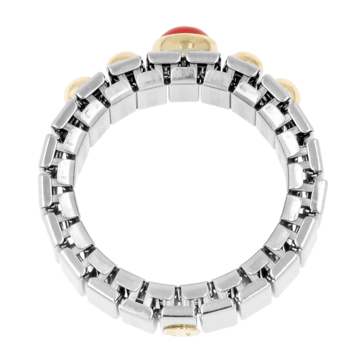 Nomination イタリア製 アメジスト ストレッチリング SS/K18YG ステンレス クローバー ストレッチリング ノミネーション