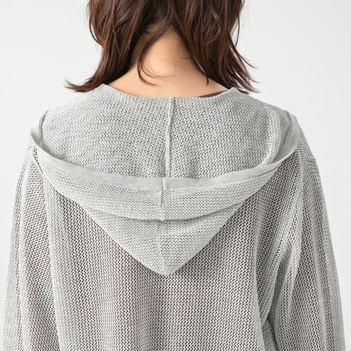 メッシュロゴニットパーカー　クールカレアン メッシュロゴニットパーカー クールカレアン メッシュロゴニット