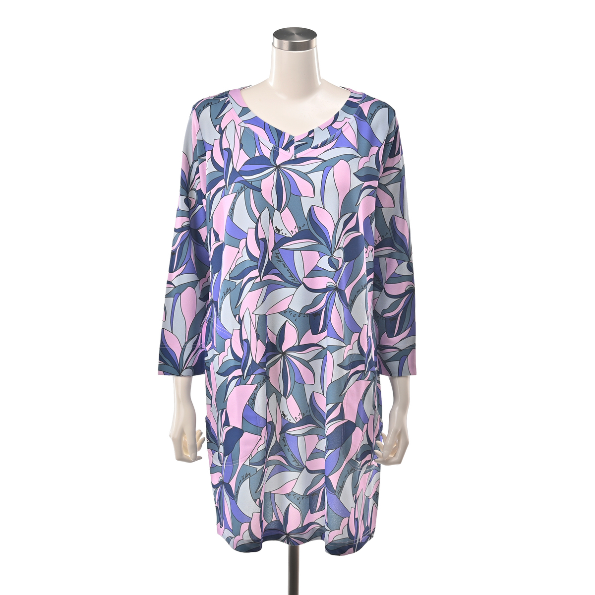 Makana na Kathy チュニック麻100%サイズ1 Makana na Kathy 麻ペイズリーチュニック マカナナキャシー