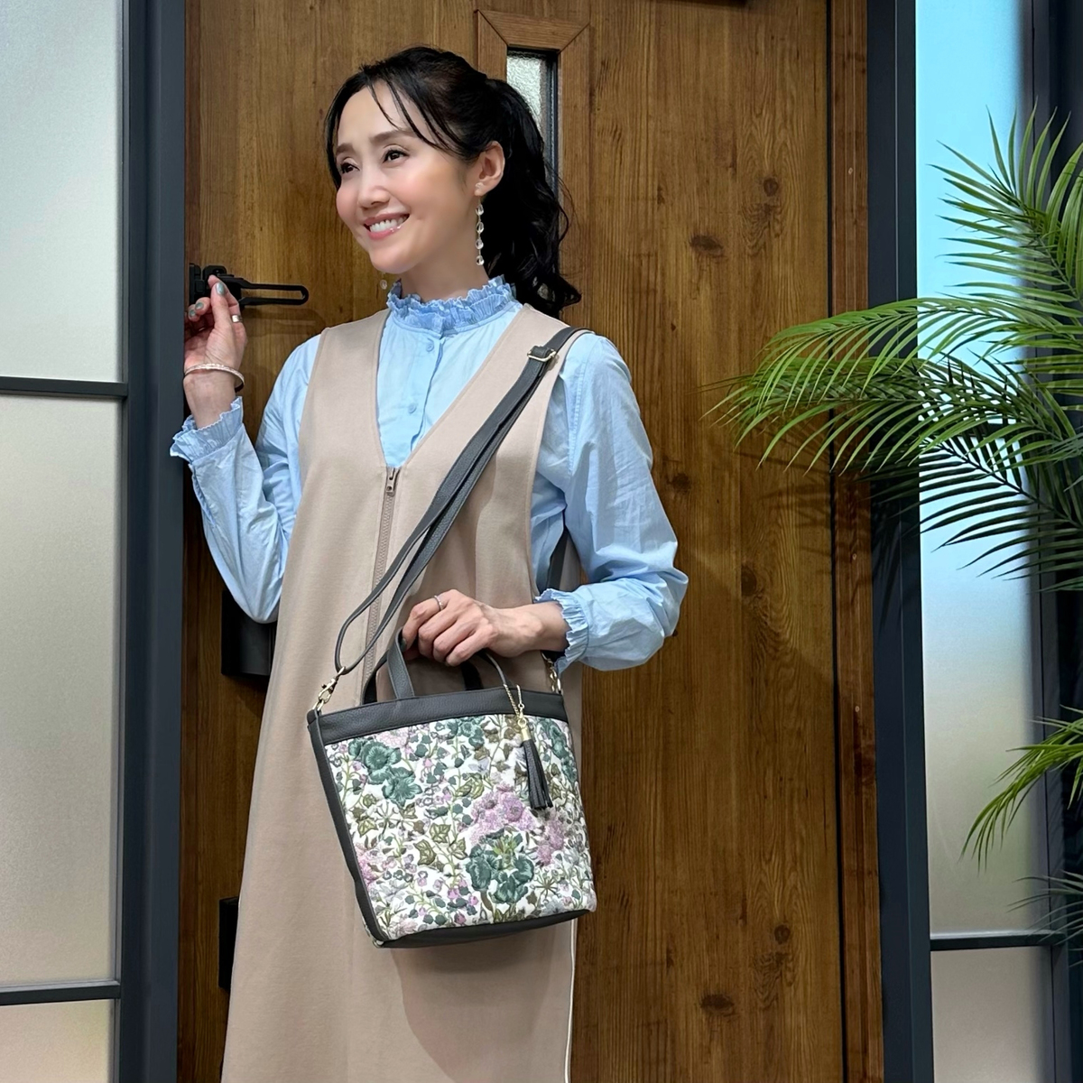 IM リバティプリント 2way！キルティングショルダーバッグ