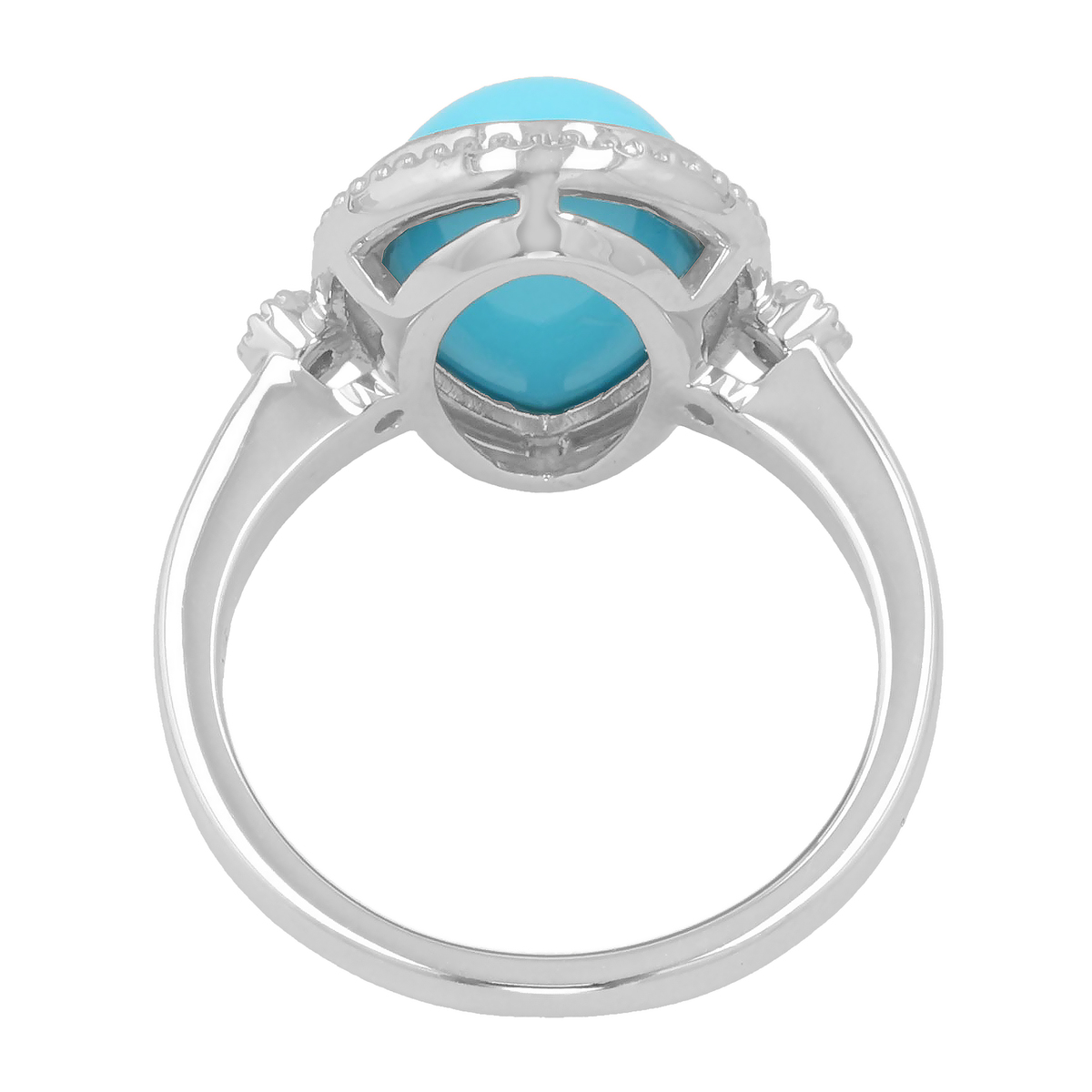 QVC 18KWG スリーピングビューティー3ストーントルコ石フリーサイズリング QVC 18KWG スリーピングビューティー3ストーントルコ石フリーサイズ