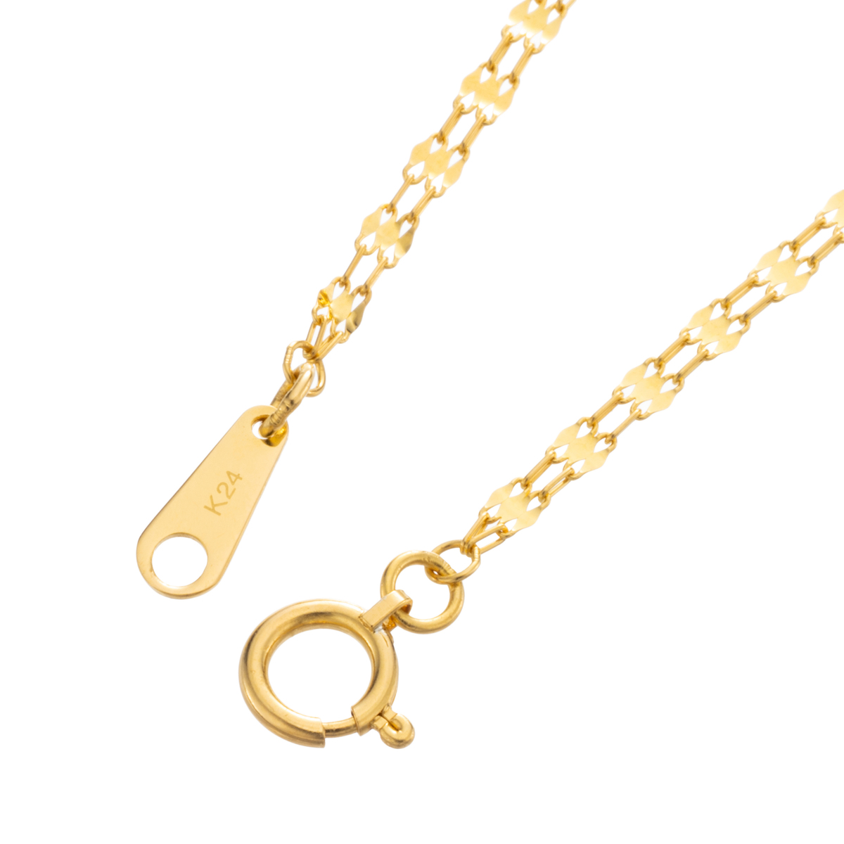 純金 ペタルビスマルクチェーン ネックレス 滝野順24Kジュエリー