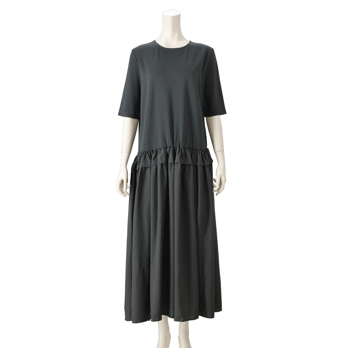 Anne Coquine 選べる着丈切替え軽量ワンピース アンコキーヌ