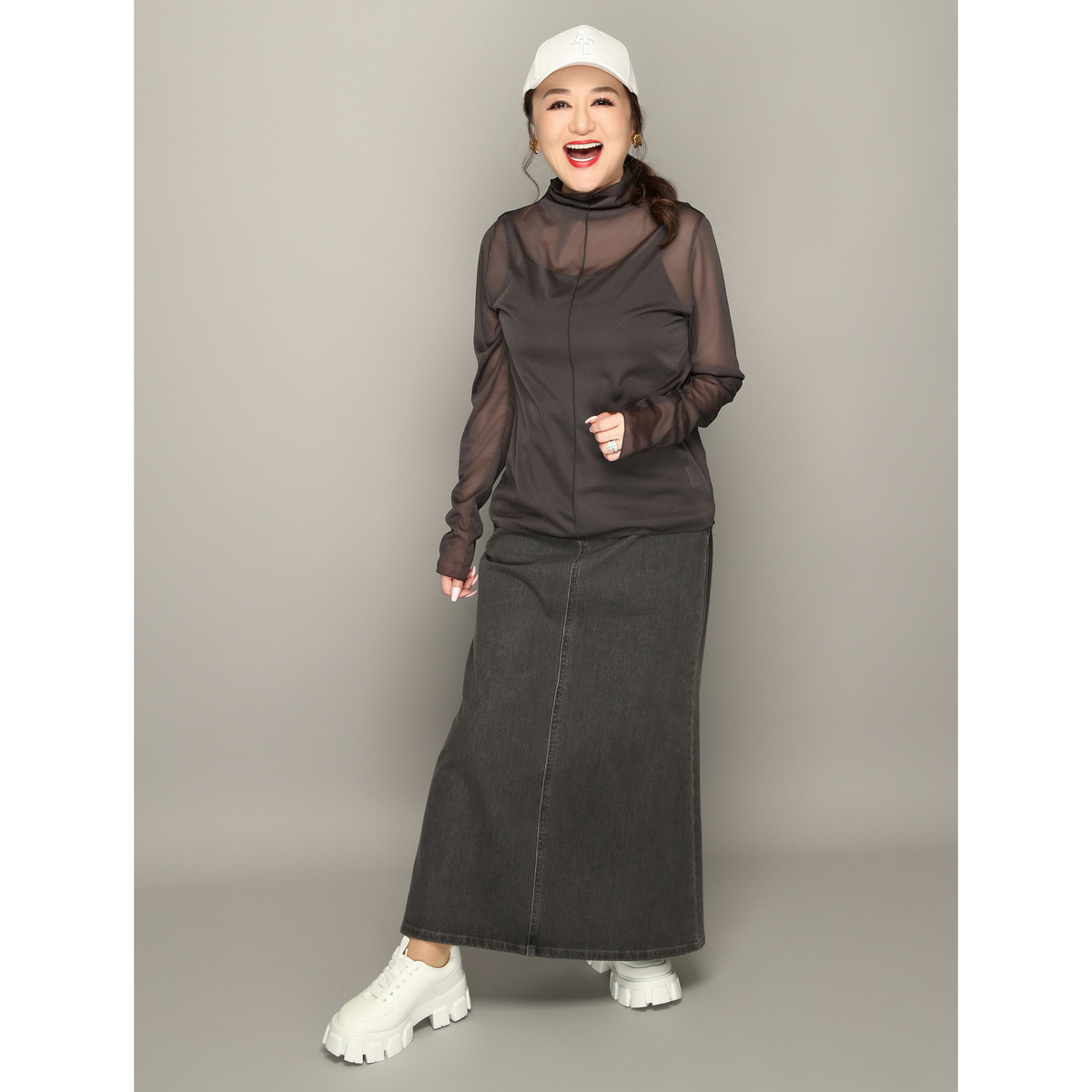 【新品未使用】Anne Coquine シアーシャツ ターコイズ Mサイズ 新品未使用】Anne Coquine シアーシャツ ターコイズ Mサイズ