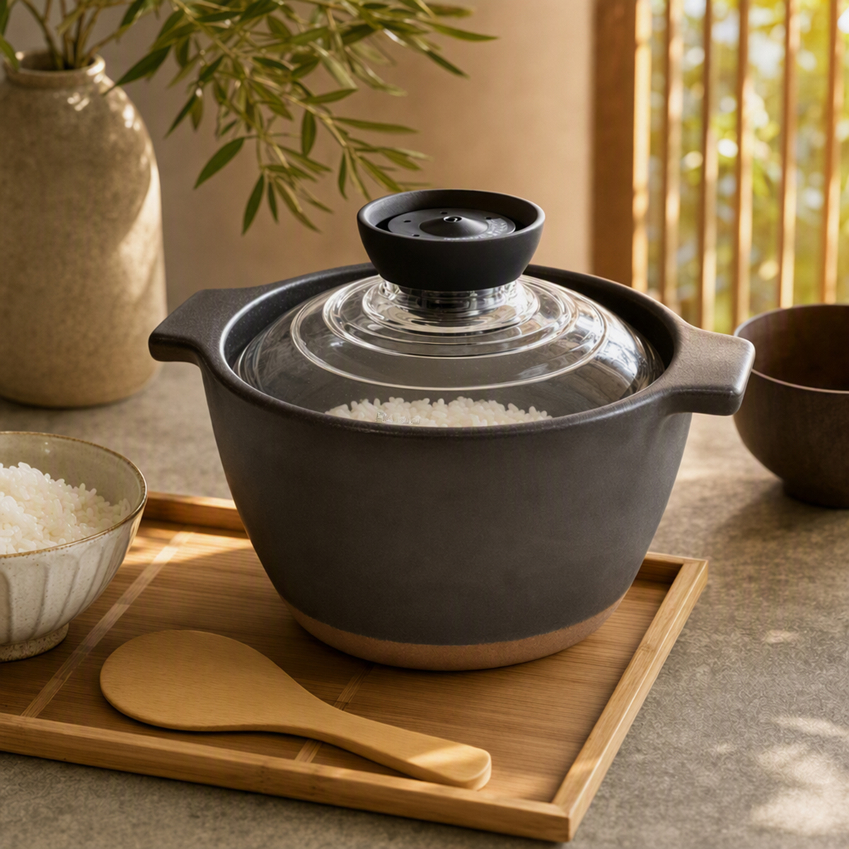 HARIO 萬古焼中身が見えるご飯釜プラス1〜2合 ハリオ（HARIO） - QVC.jp