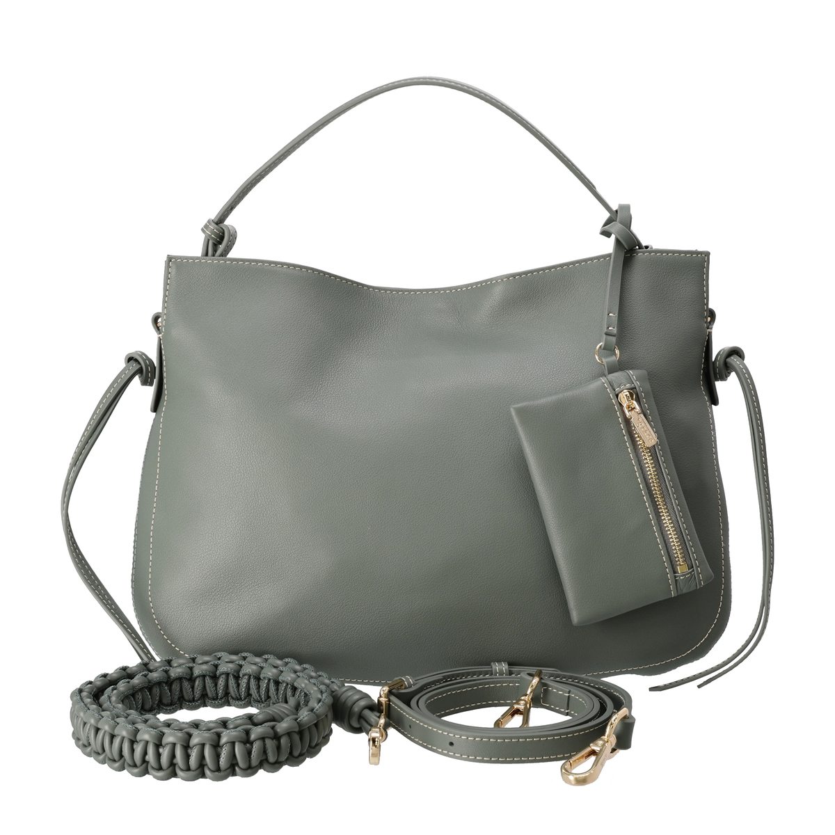 grace] シュリンクレザー3WAYホーボーバッグ プラスグレース(+