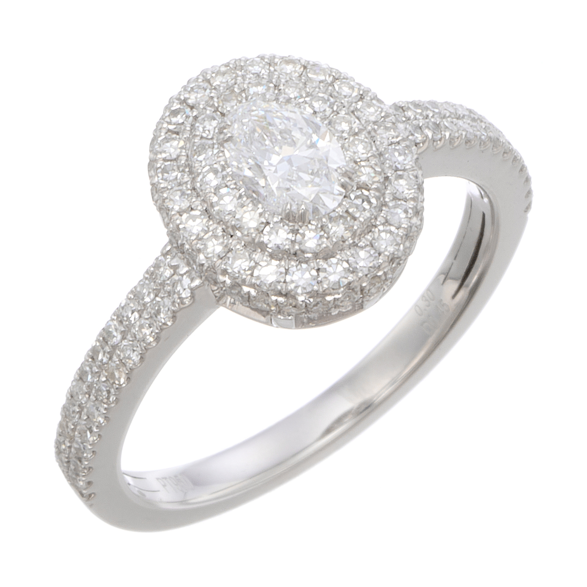 ダンゴ様用！！【全石H&C☆】極上　パヴェ　ダイヤモンド　pt950 オーバル PT950 D/IF オーバルカットダイヤモンドリング 0.3ctUP - QVC.jp