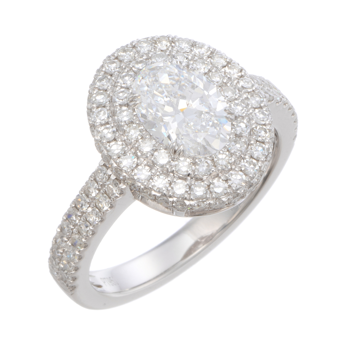 PT950 D/IF オーバルカットダイヤモンドリング 1.0ctUP - QVC.jp