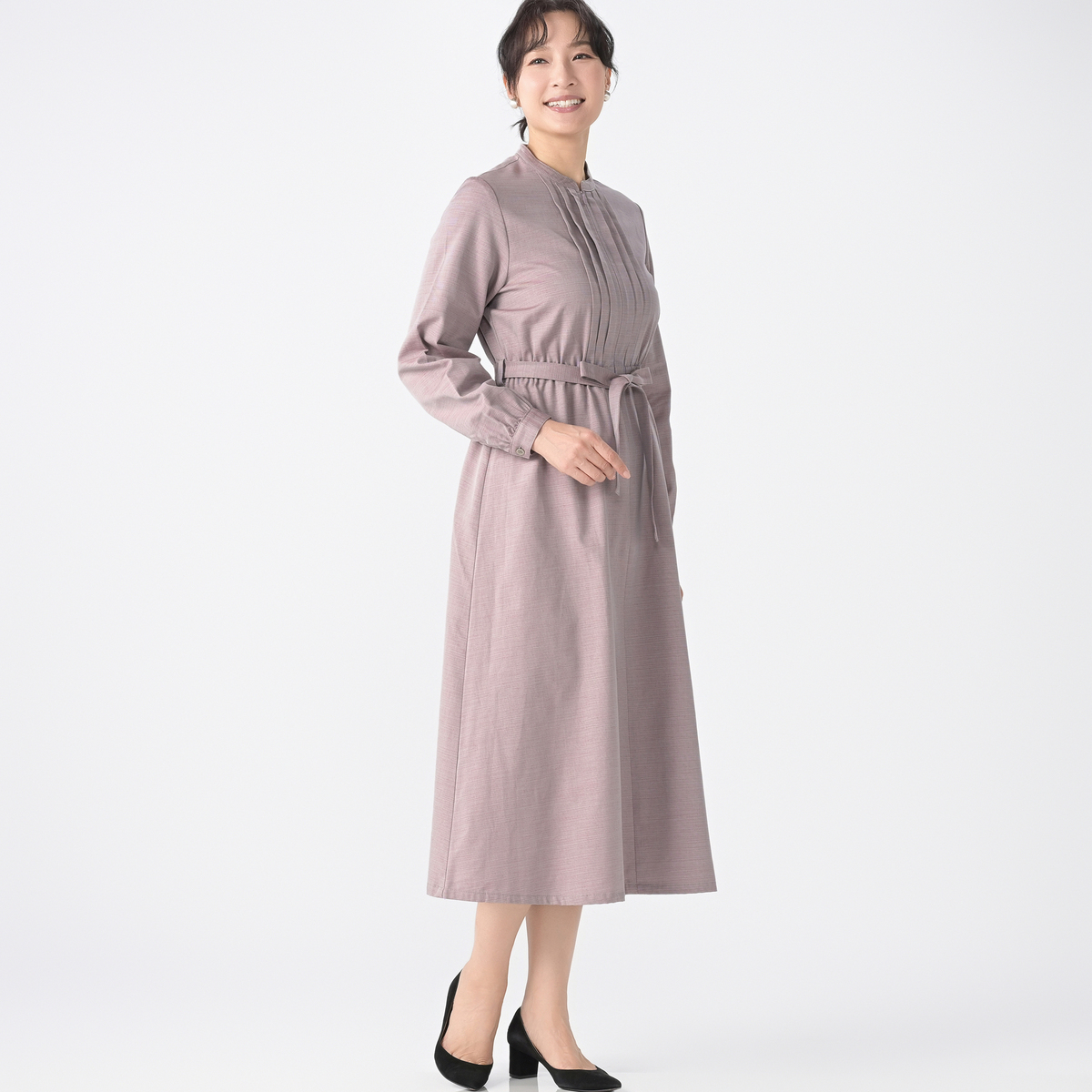 Nagominosato 三河木綿フレアーロングワンピース Nagominosato