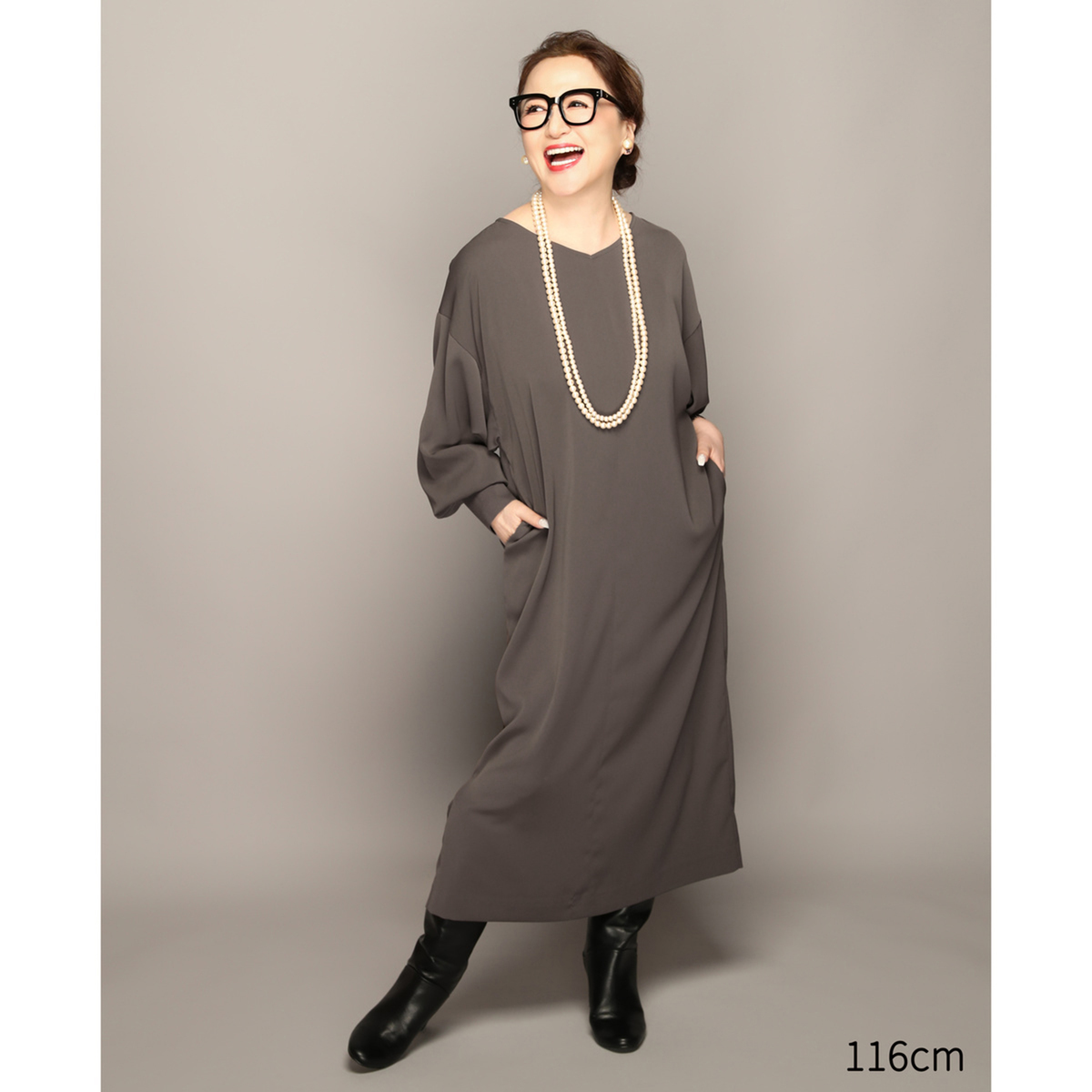 Anne Coquine選べる身丈ジョーゼット2WAYワンピース