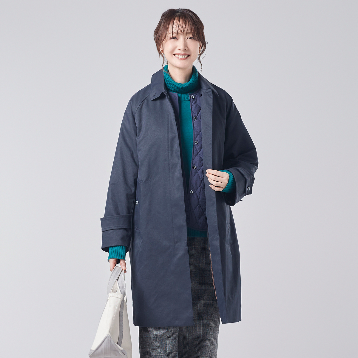 極美品　GLR ロロピアーナ　キルティングライナー付き　ステンカラーコート　L 楽天市場】マッキントッシュ ロロピアーナの通販 極美品 GLR