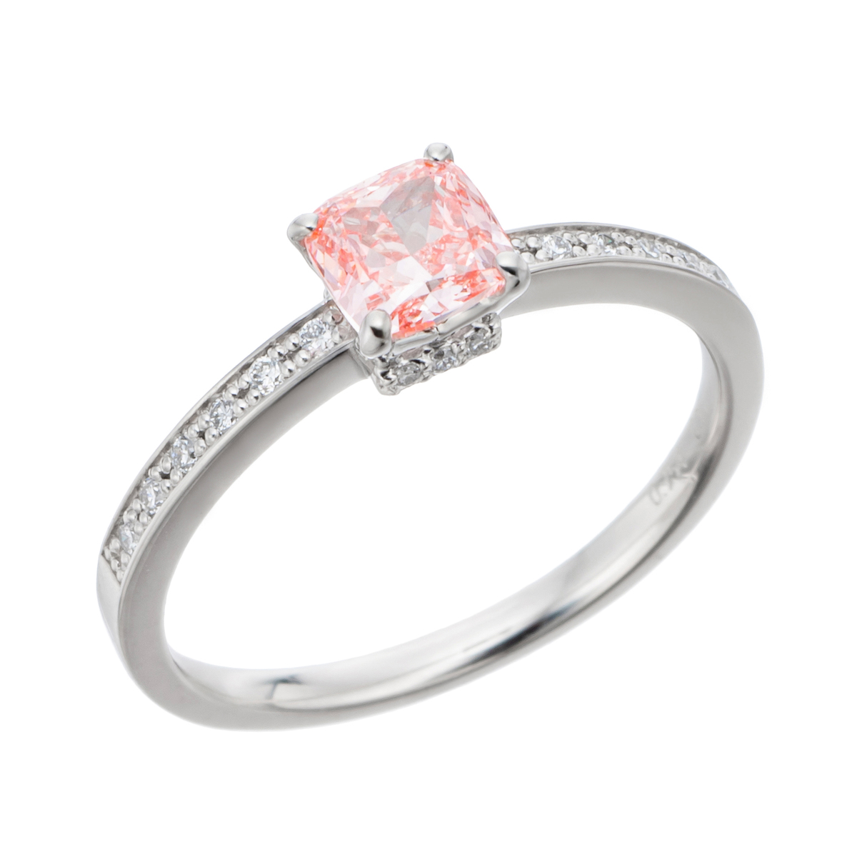 ピンクダイヤモンド　リング　pt950 #15 Pt950ピンクダイヤモンド0.047ct リング