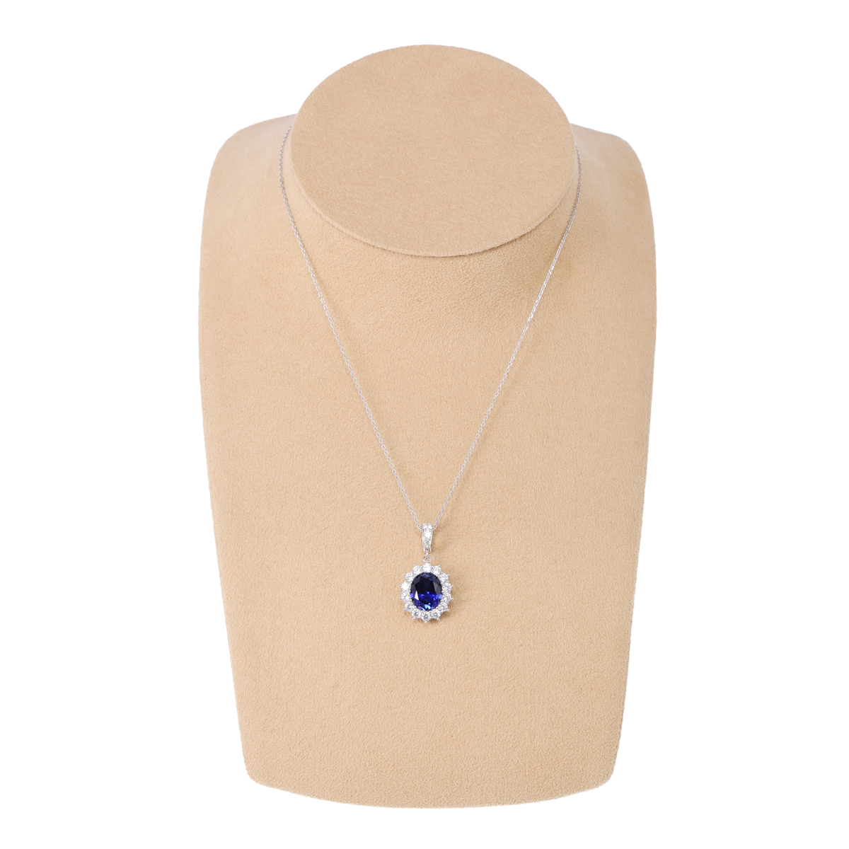 シルバー925 シンセティックサファイヤ&CZペンダント6.0ct TarTar - QVC.jp