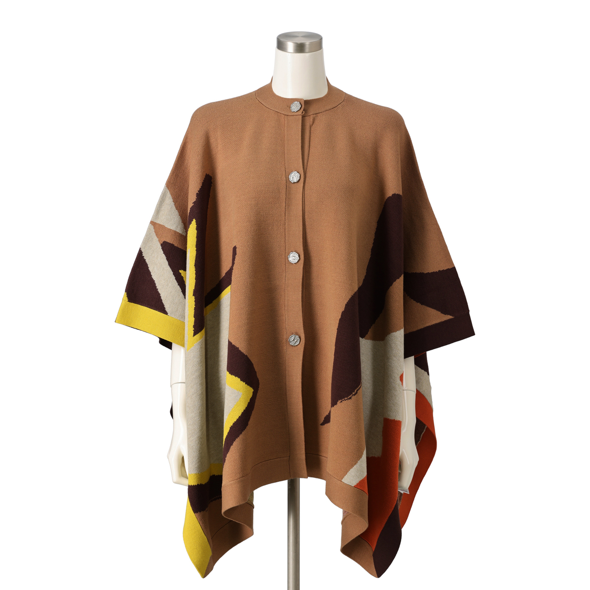 ぽんちょ SUPERLADY ジャガードニット2WAYポンチョ SUPERLADY by KANSAI