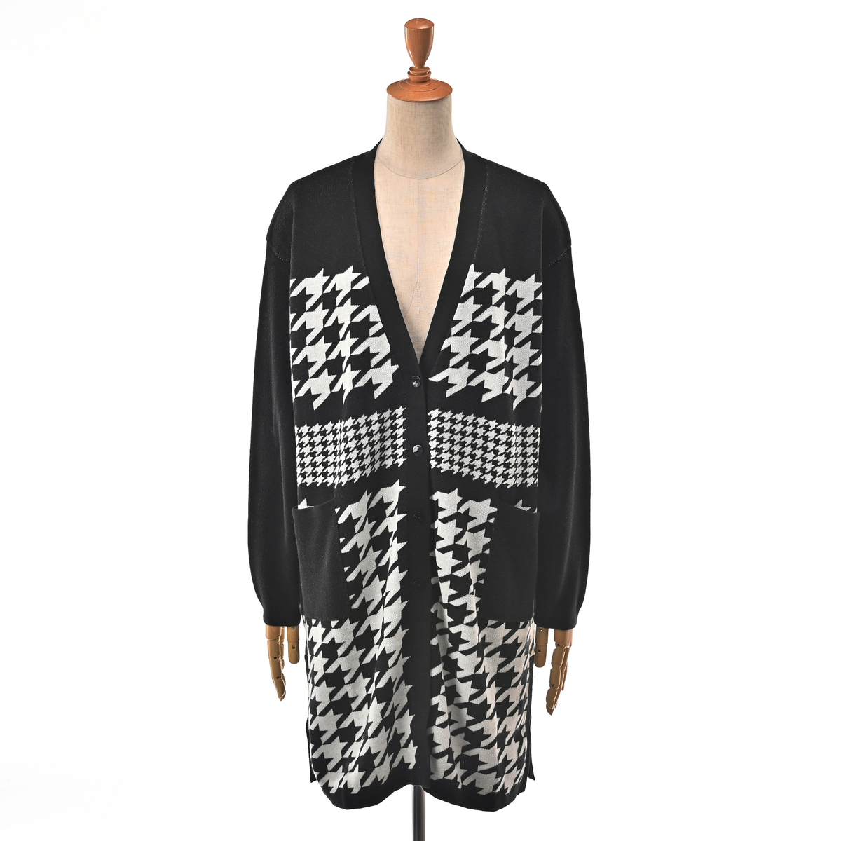day to day 千鳥柄ジャガードニットカーディガン day to day - QVC.jp