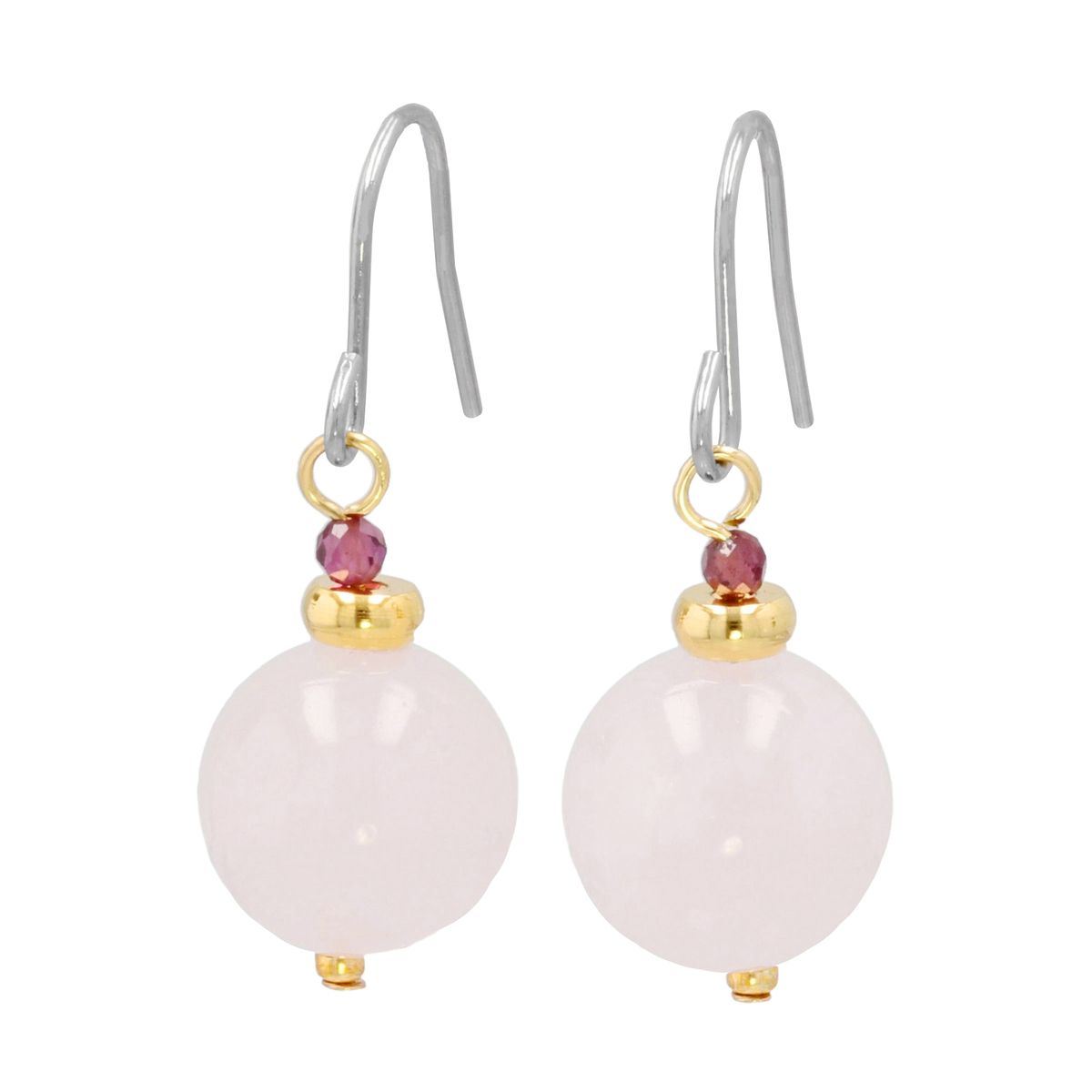 越田雅哉 ローズクォーツデザインネックレス&イヤリング/ピアス