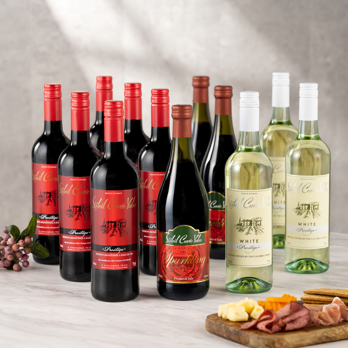 ワイン10本セット(SOLEIL CUVEE YUKO)プレステージ6スパ2白2 ワイン10本セット(SOLEIL CUVEE YUKO)プレステージ6スパ2白2